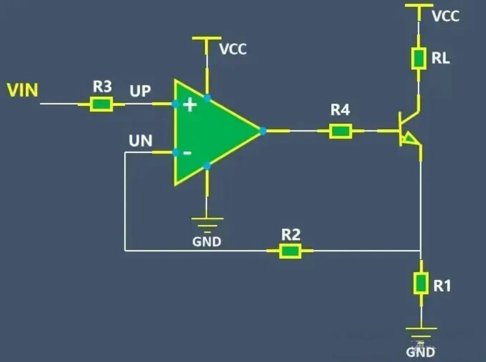 運(yùn)放和三極管構(gòu)成的恒流源電路